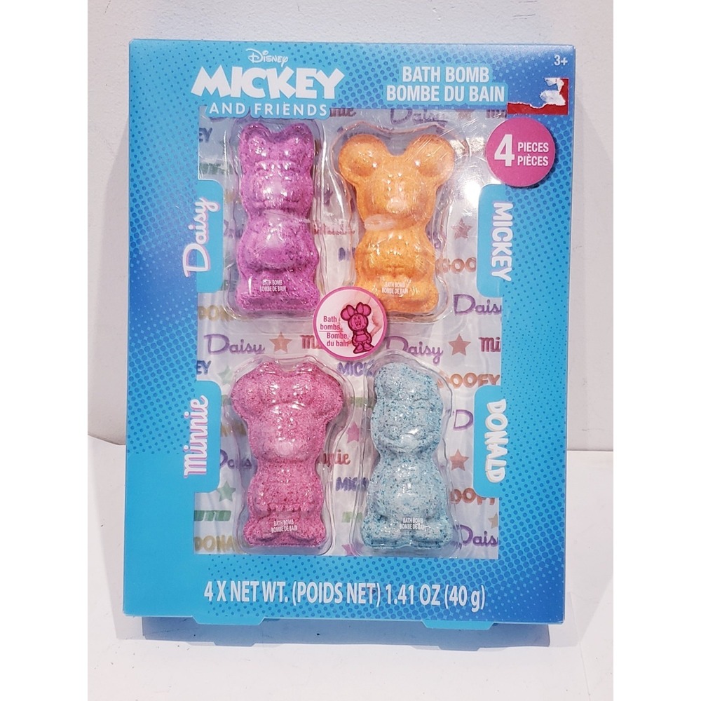 Disney Mickey & Friends Bath Bombs Kids 4 Pieces - NEW
